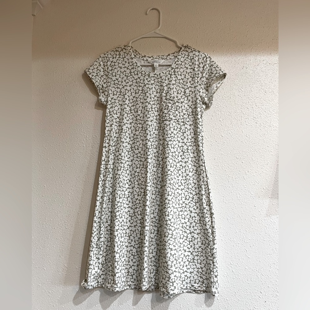 Flower print cute t-shirt dress